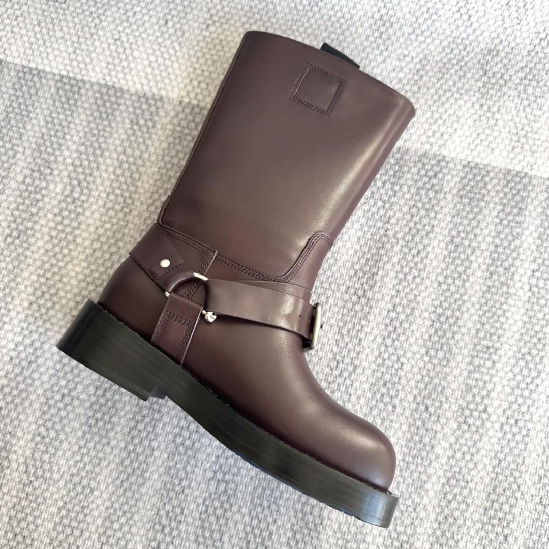 Burberry Leather Saddle Low Boots - PerfectKickZ