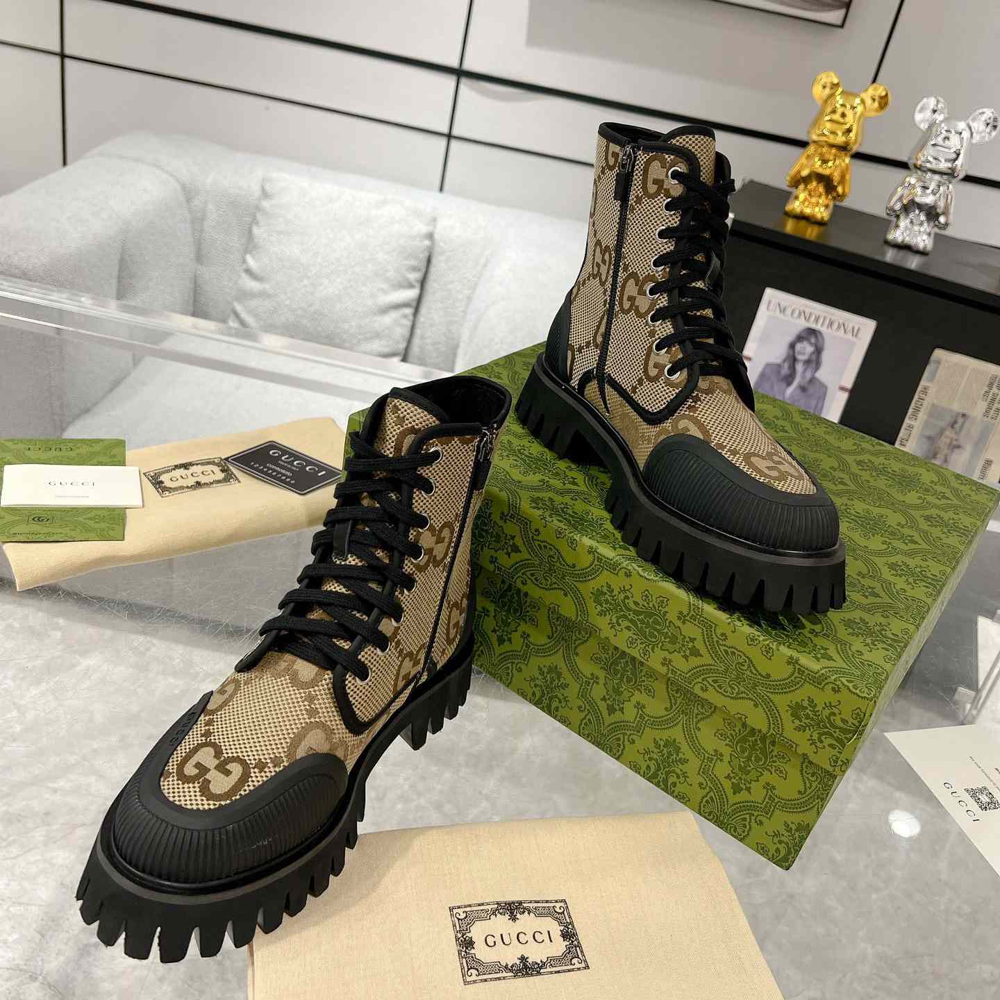 Gucci Original GG Canvas Boots  - PerfectKickZ
