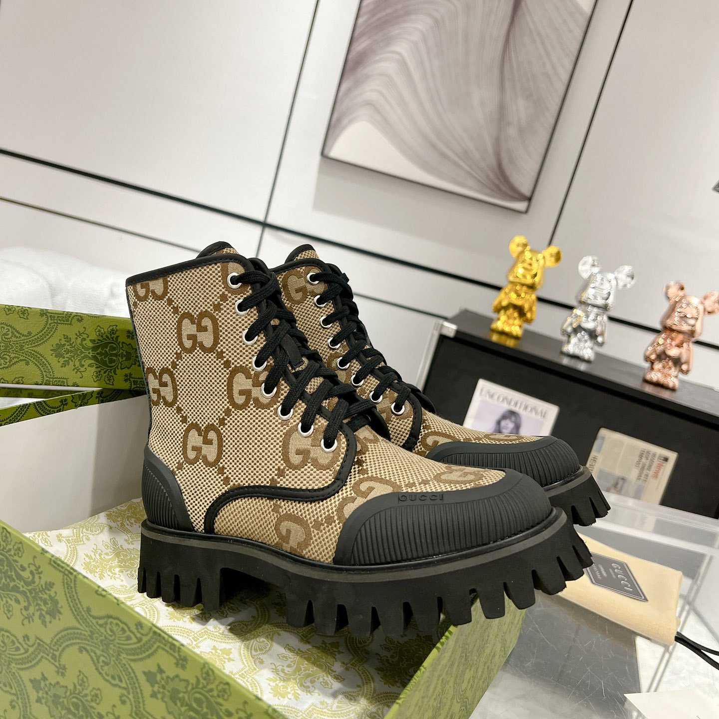 Gucci Original GG Canvas Boots  - PerfectKickZ
