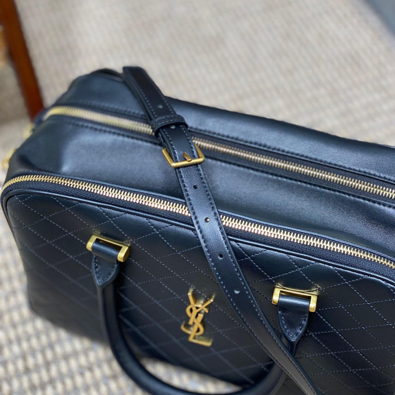 Saint Laurent Lyia Duffle In Quilted Lambskin - PerfectKickZ