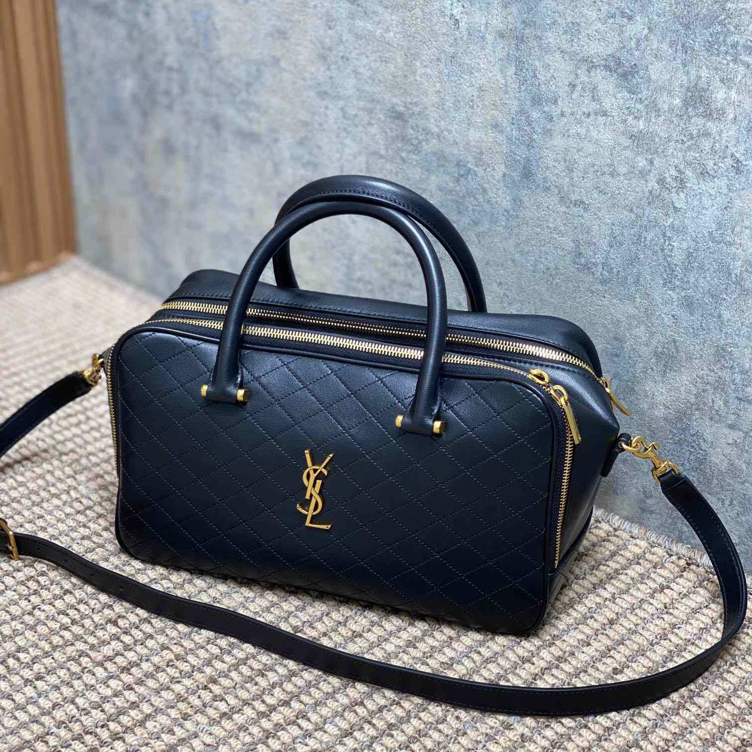Saint Laurent Lyia Duffle In Quilted Lambskin - PerfectKickZ