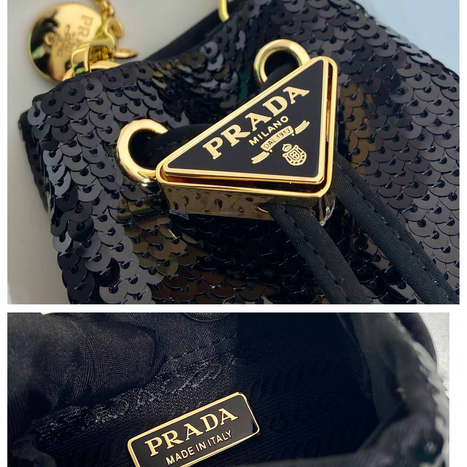 Prada Sequined Satin Mini-pouch - PerfectKickZ