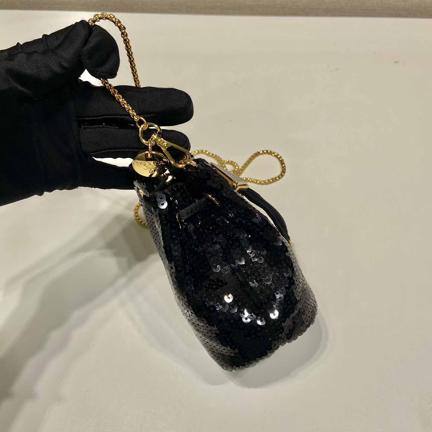 Prada Sequined Satin Mini-pouch - PerfectKickZ