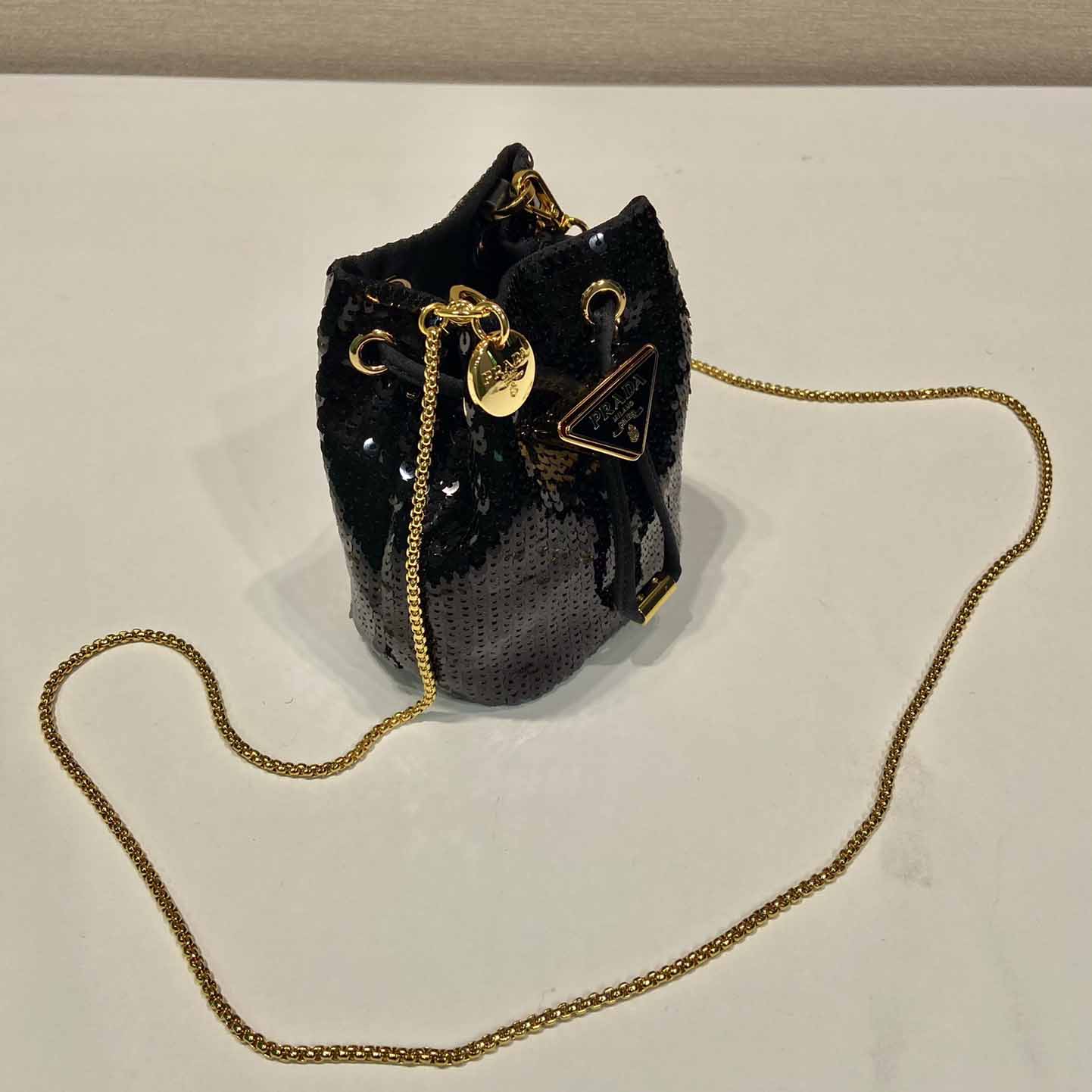 Prada Sequined Satin Mini-pouch - PerfectKickZ