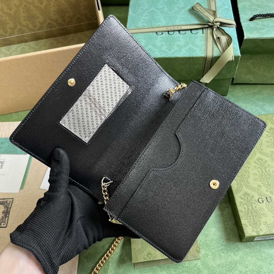 Gucci Chain Wallet With Gucci Script (12.5x 20x 4cm) - 