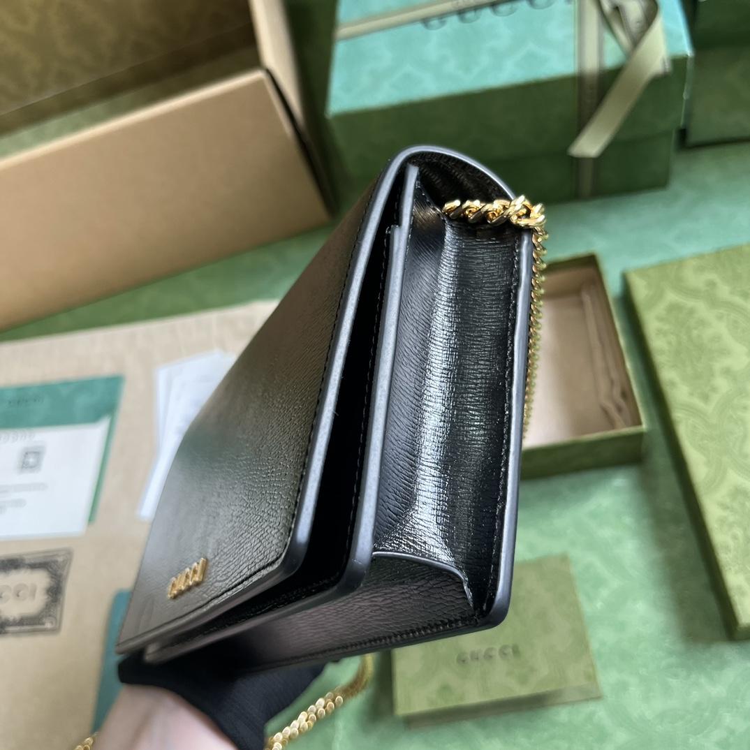 Gucci Chain Wallet With Gucci Script (12.5x 20x 4cm) - 