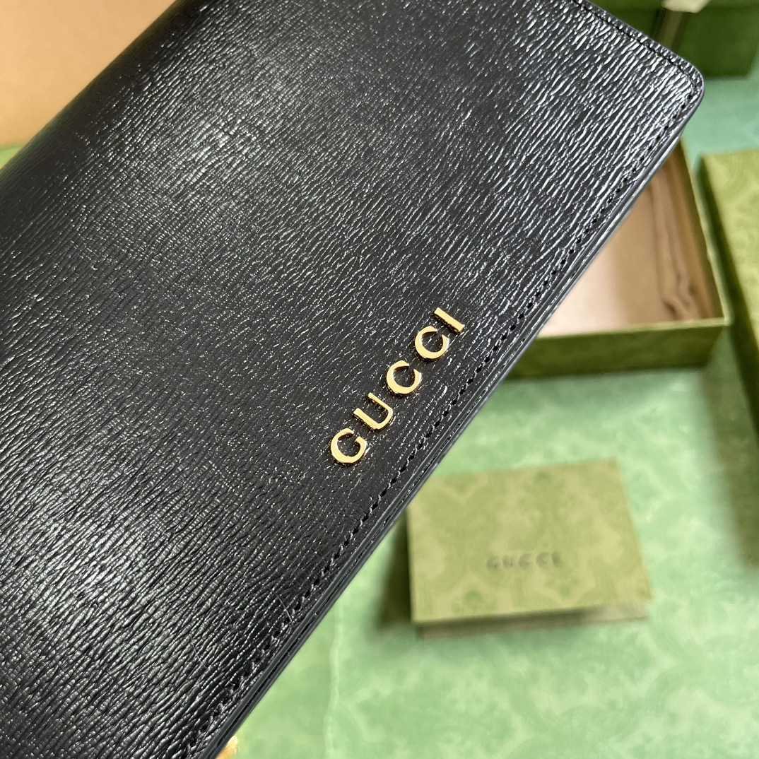 Gucci Chain Wallet With Gucci Script (12.5x 20x 4cm) - 