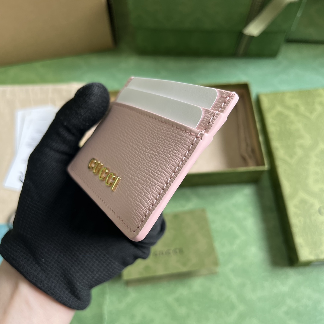 Gucci Card Case With Gucci Script - PerfectKickZ