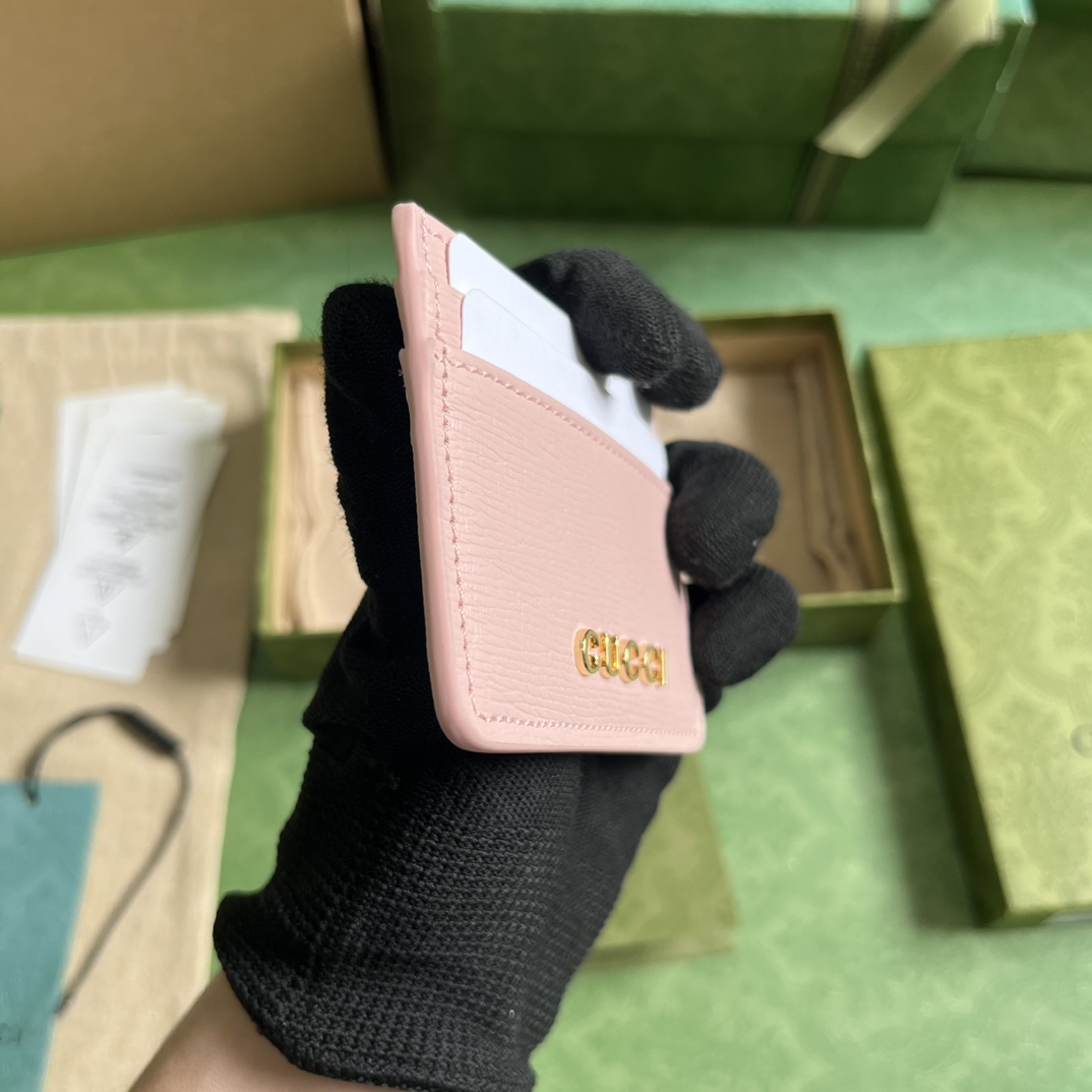 Gucci Card Case With Gucci Script - PerfectKickZ