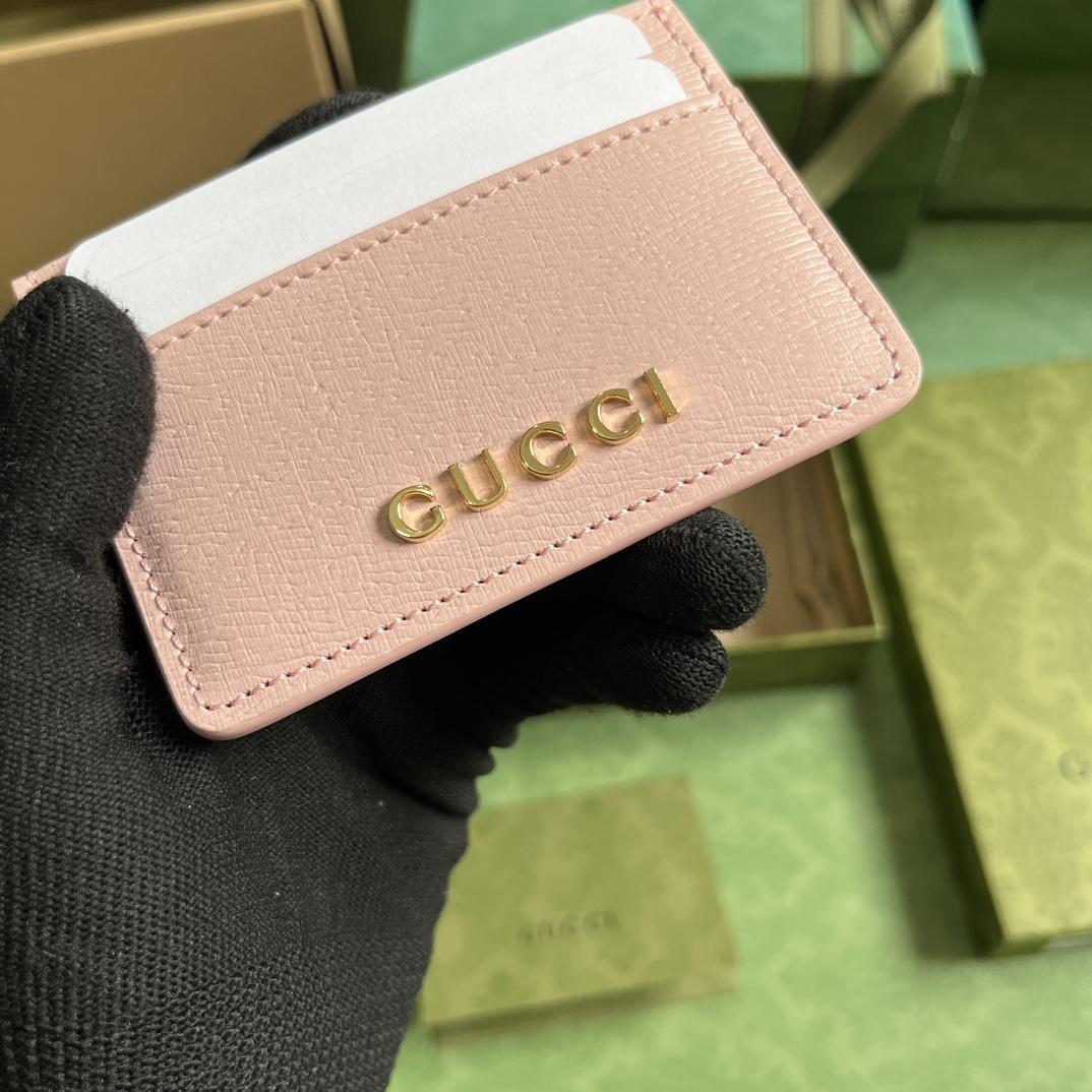Gucci Card Case With Gucci Script - PerfectKickZ