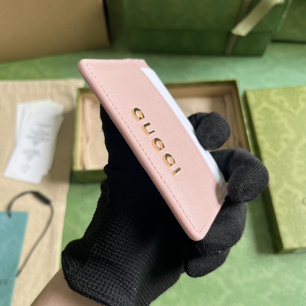 Gucci Card Case With Gucci Script - PerfectKickZ
