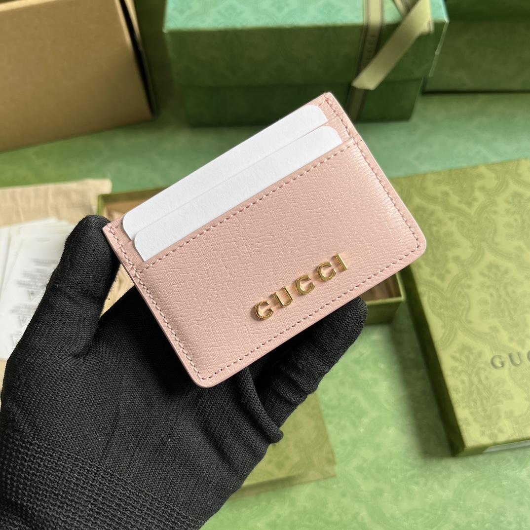 Gucci Card Case With Gucci Script - PerfectKickZ