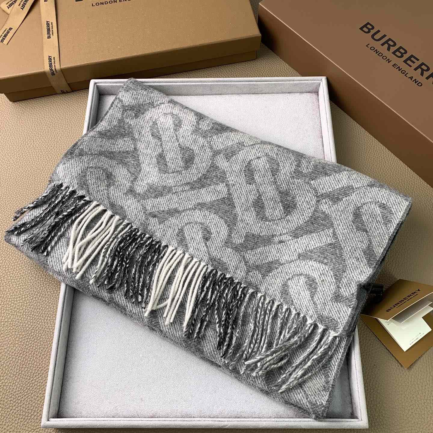 Burberry Check Cashmere Reversible Scarf - PerfectKickZ