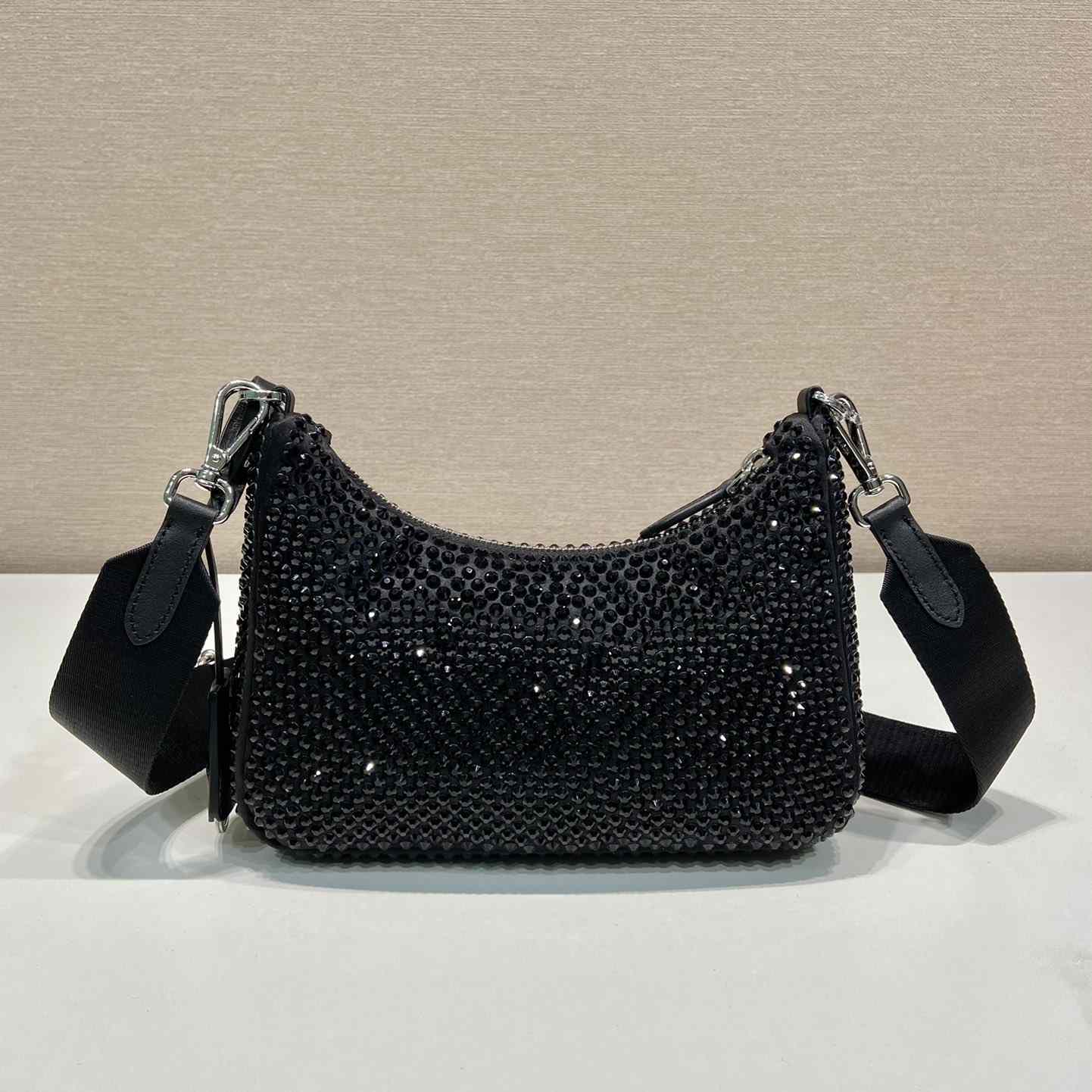 Prada Re-Edition 2005 Satin Bag With Crystals - PerfectKickZ