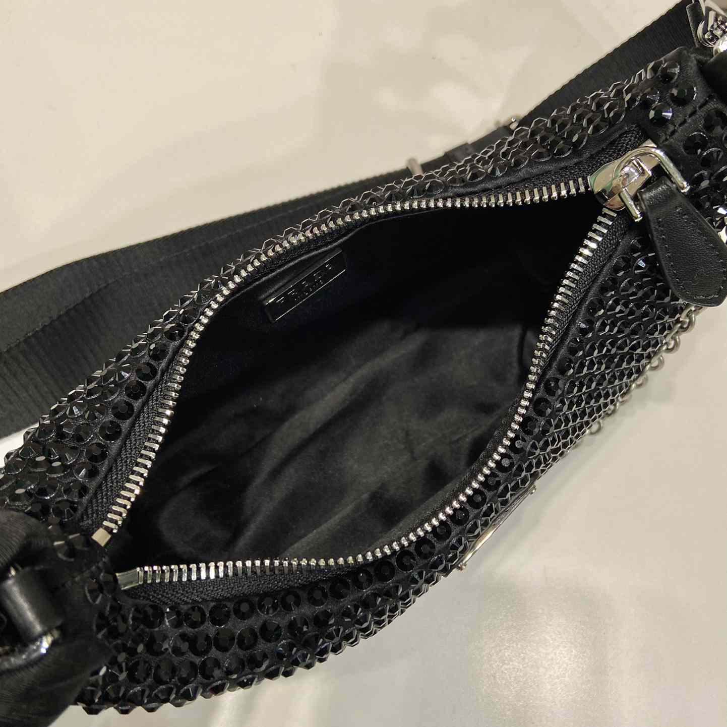 Prada Re-Edition 2005 Satin Bag With Crystals - PerfectKickZ