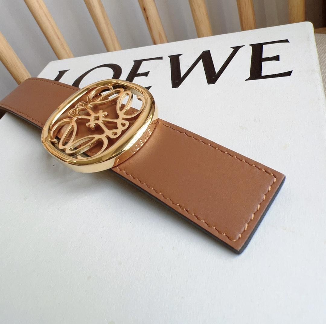 Loewe Reversible Anagram Ellipse belt In Smooth Calfskin - PerfectKickZ