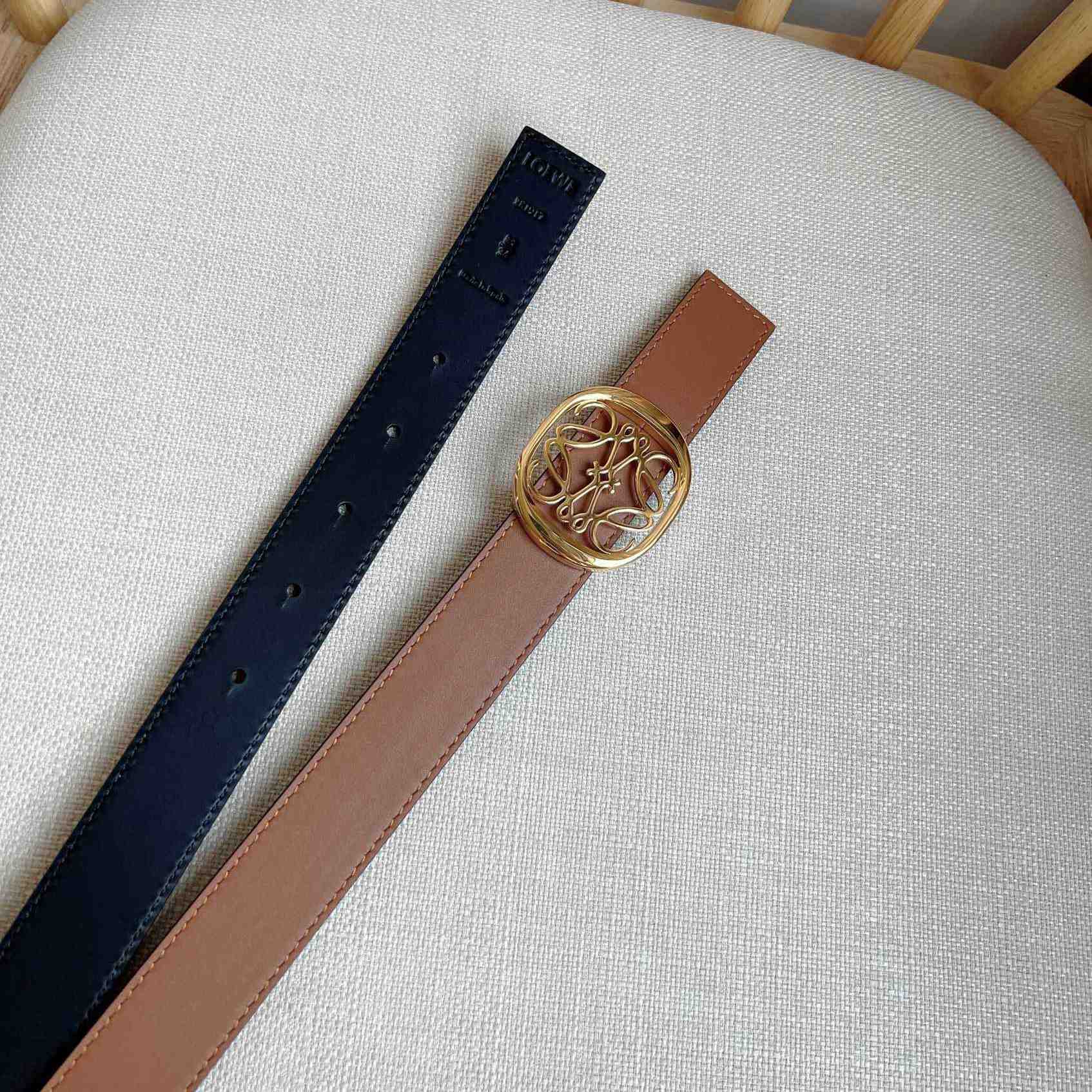 Loewe Reversible Anagram Ellipse belt In Smooth Calfskin - PerfectKickZ