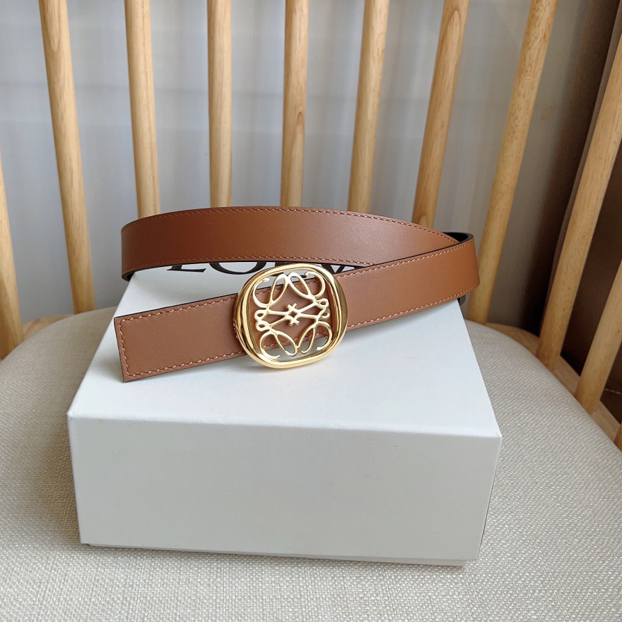 Loewe Reversible Anagram Ellipse belt In Smooth Calfskin - PerfectKickZ