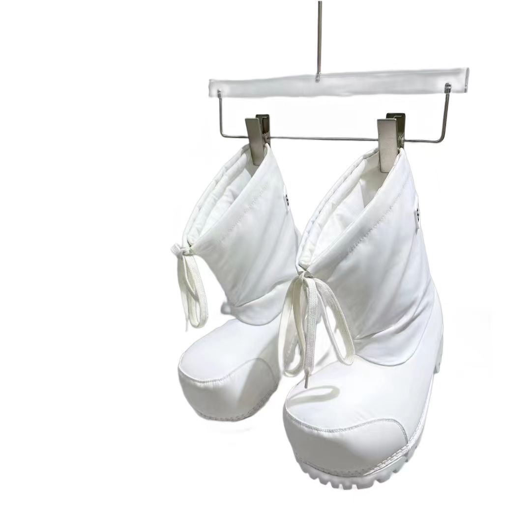 Balenciaga Alaska Low Boot In White Nylon - PerfectKickZ
