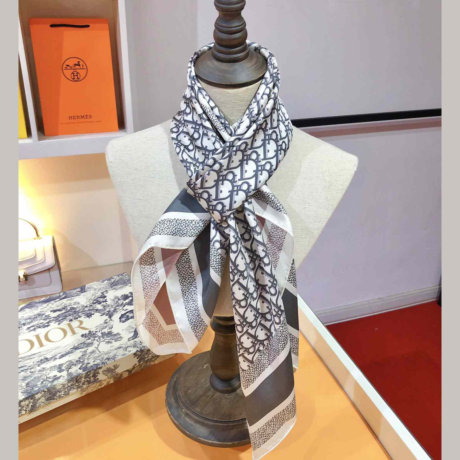 Dior Oblique Diortwin 90 Square Scarf - PerfectKickZ
