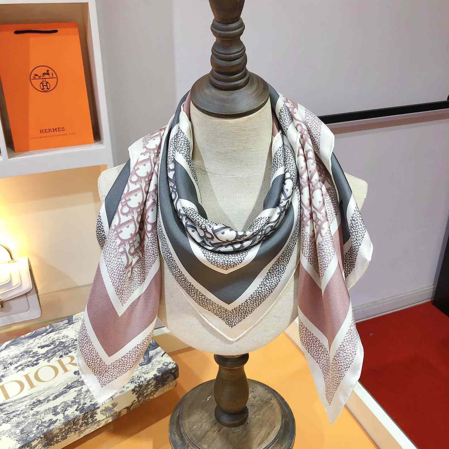Dior Oblique Diortwin 90 Square Scarf - PerfectKickZ