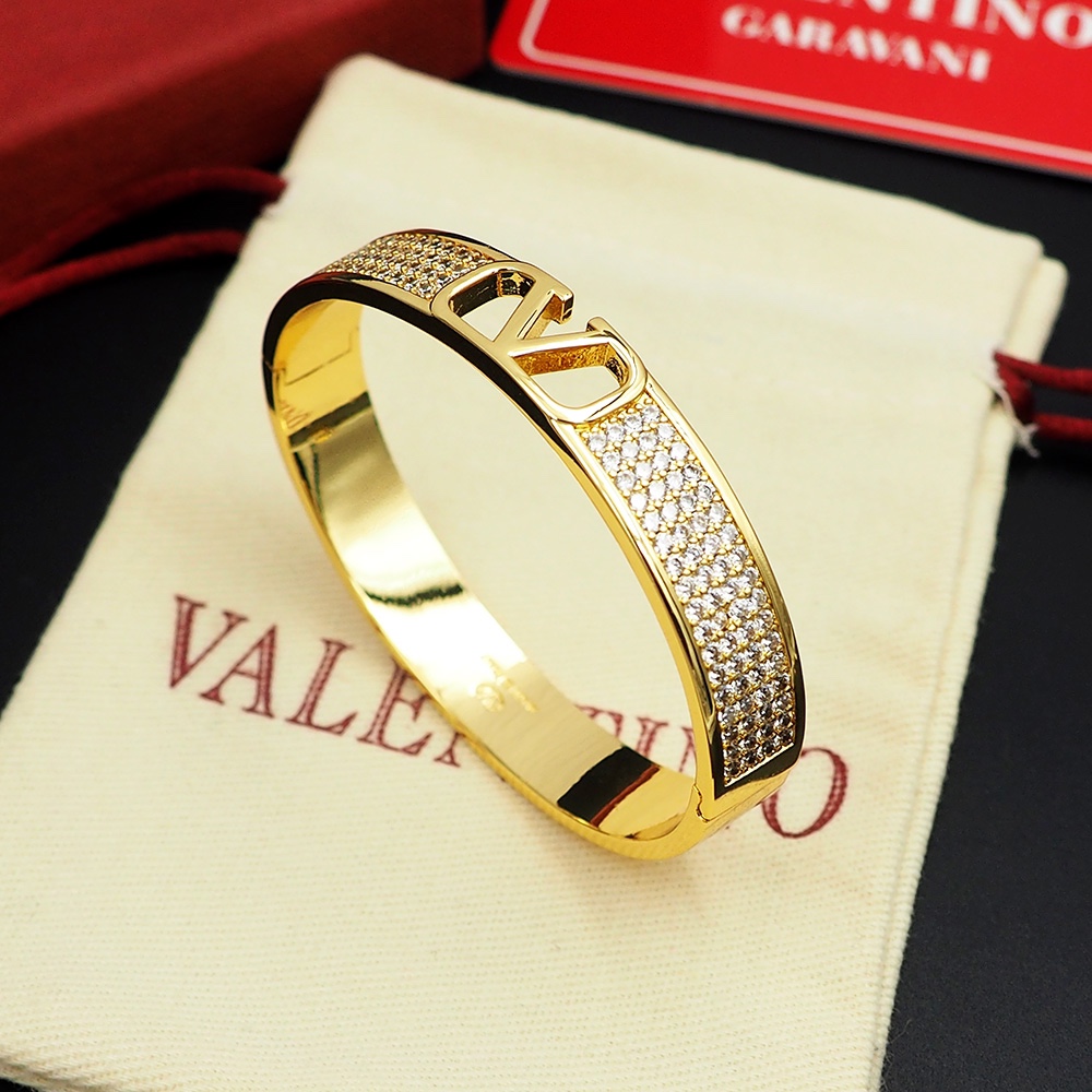 Valenti VLogo Signature Metal And Swarovski® Crystals Bangle  - PerfectKickZ