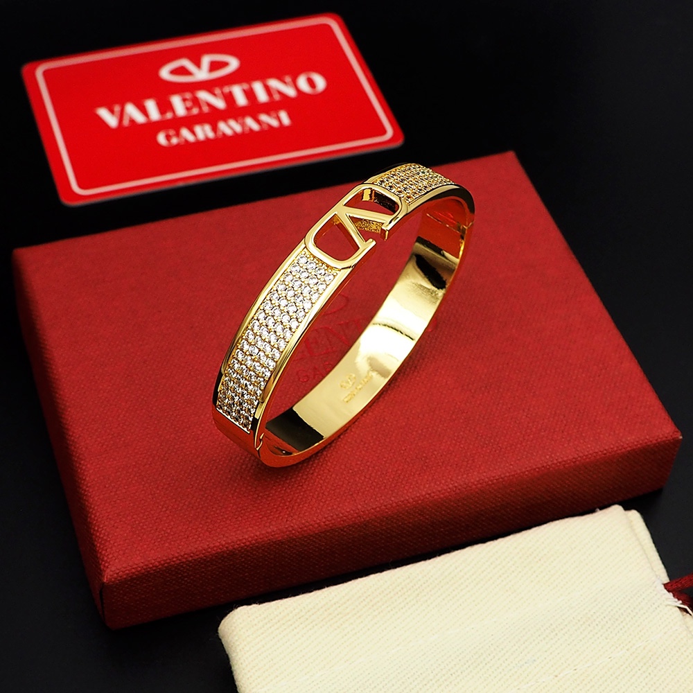 Valenti VLogo Signature Metal And Swarovski® Crystals Bangle  - PerfectKickZ
