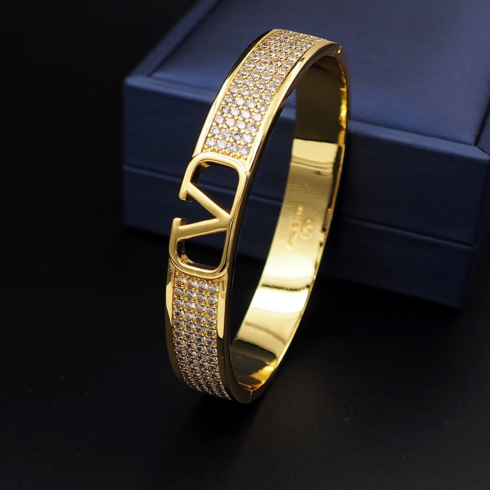 Valenti VLogo Signature Metal And Swarovski® Crystals Bangle  - PerfectKickZ