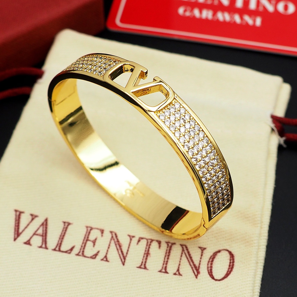 Valenti VLogo Signature Metal And Swarovski® Crystals Bangle  - PerfectKickZ
