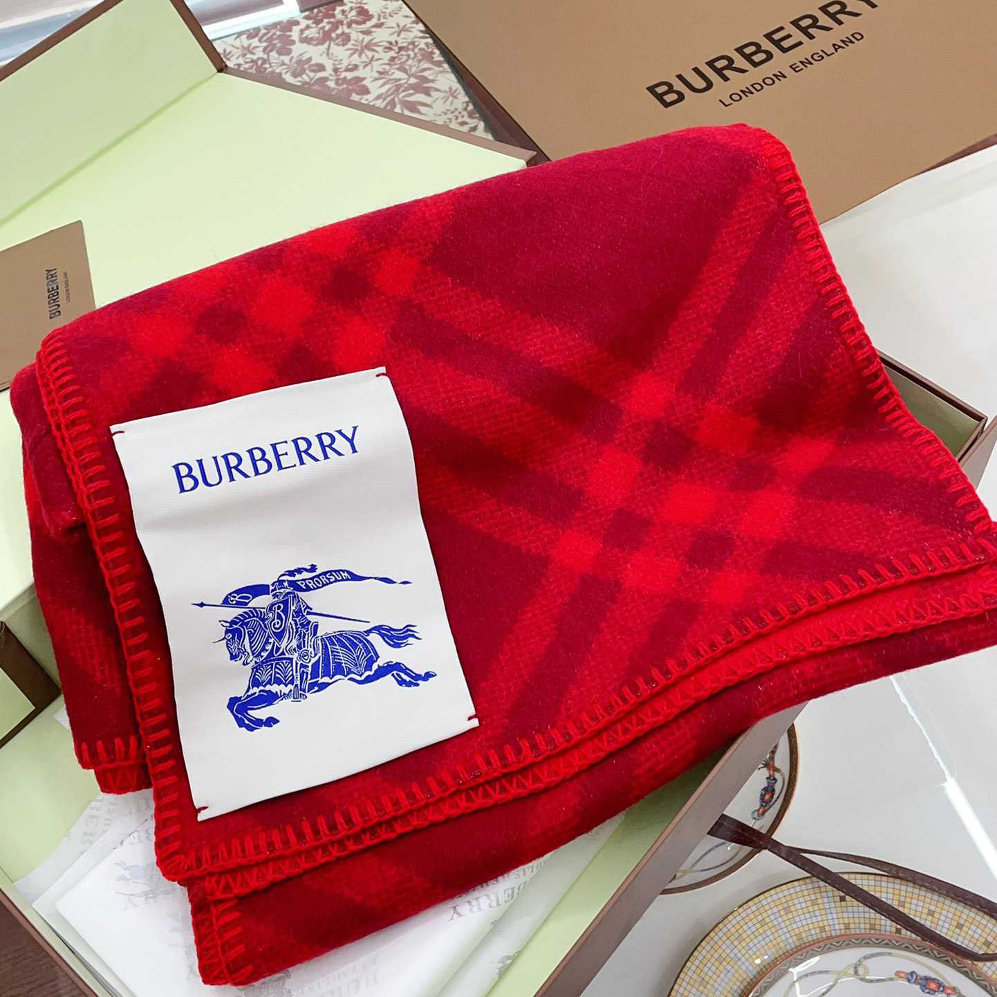Burberry Check Wool Hooded Scarf - PerfectKickZ