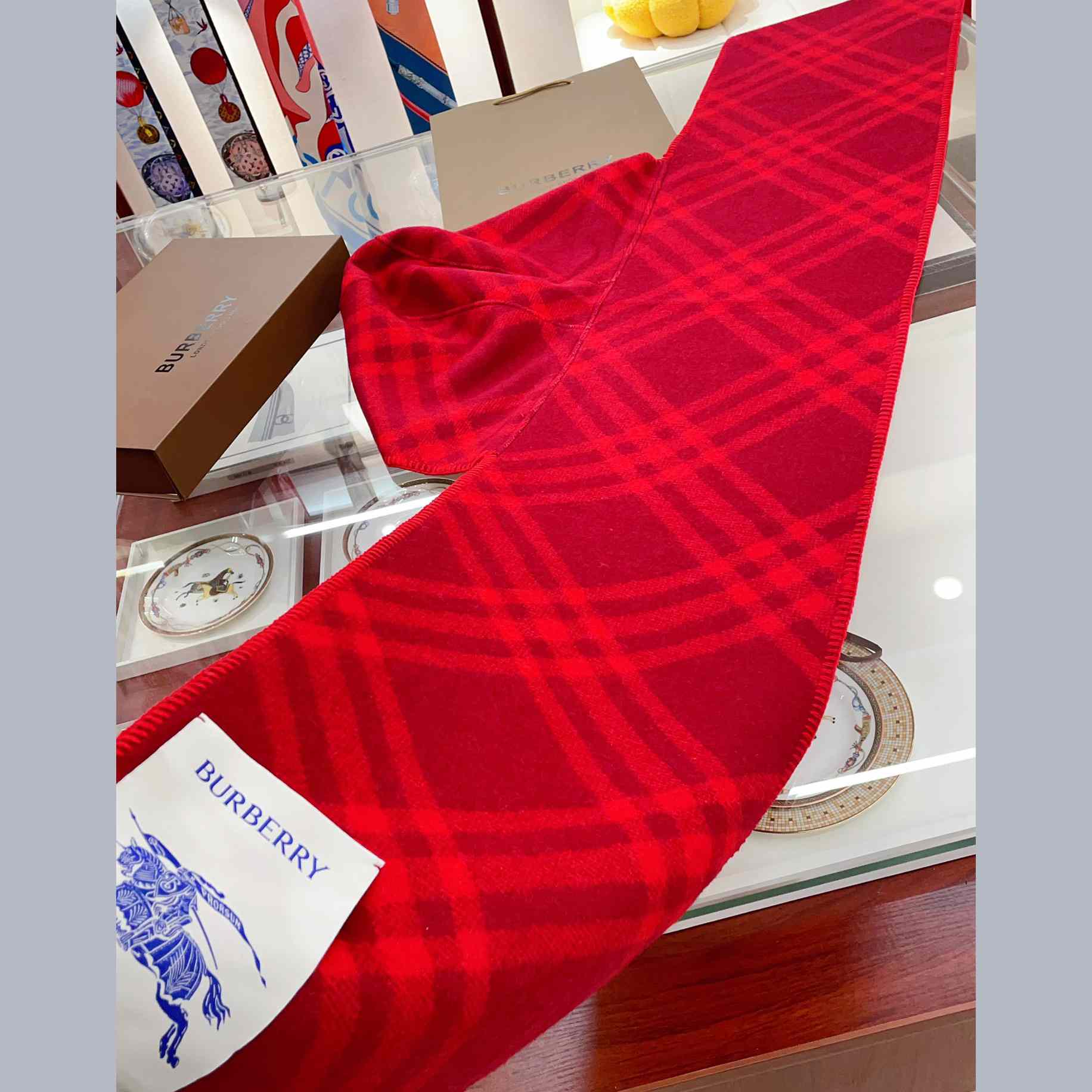 Burberry Check Wool Hooded Scarf - PerfectKickZ