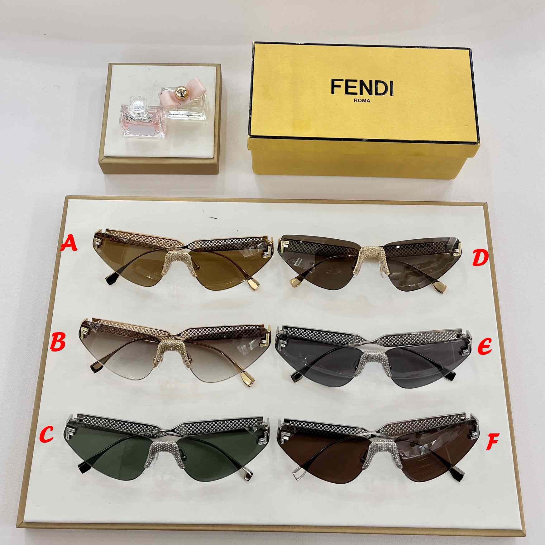 Fendi First Crystal Metal Sunglasses      FOL084V1 - PerfectKickZ