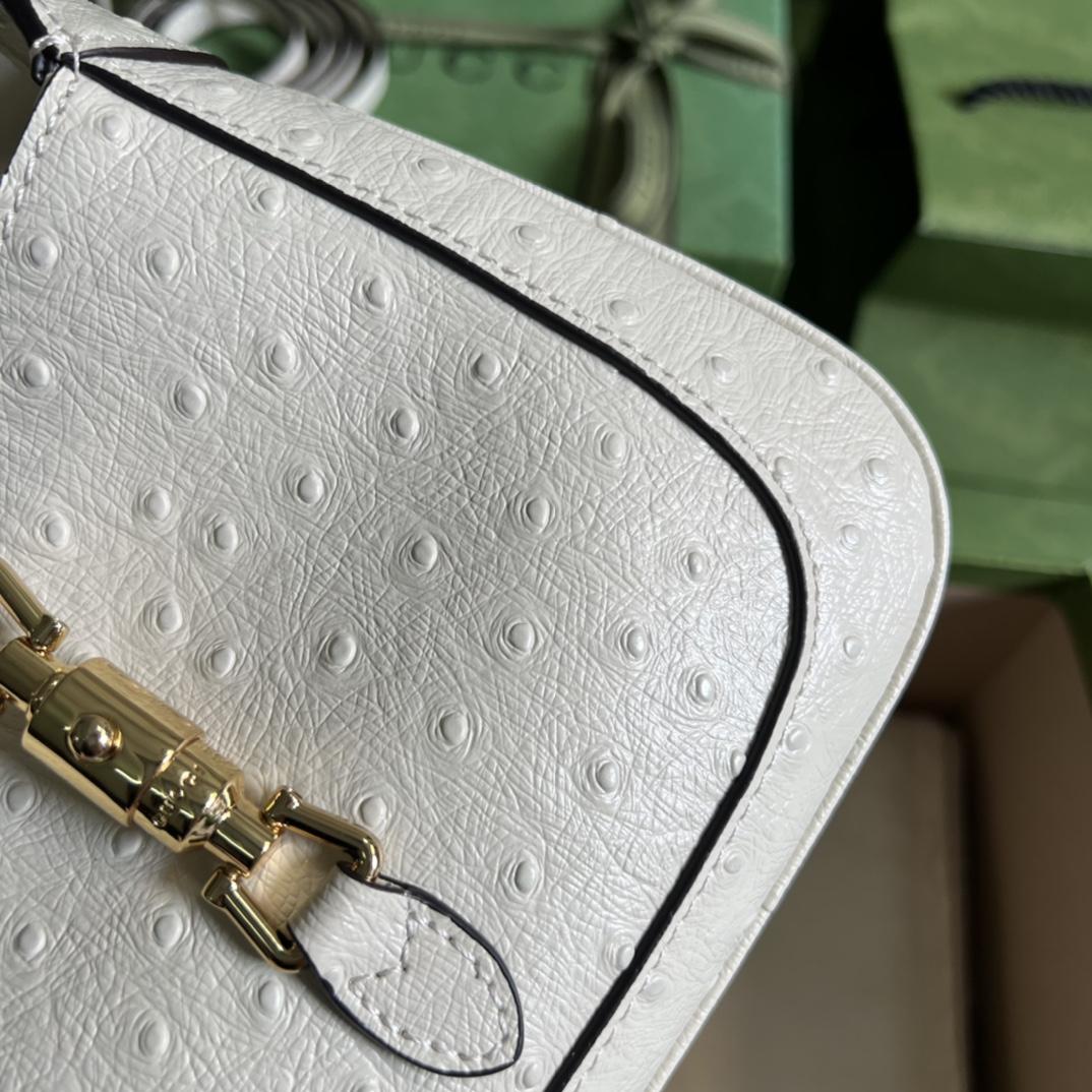 Gucci Jackie 1961 Ostrich Mini Shoulder Bag (19x13x3cm) - PerfectKickZ