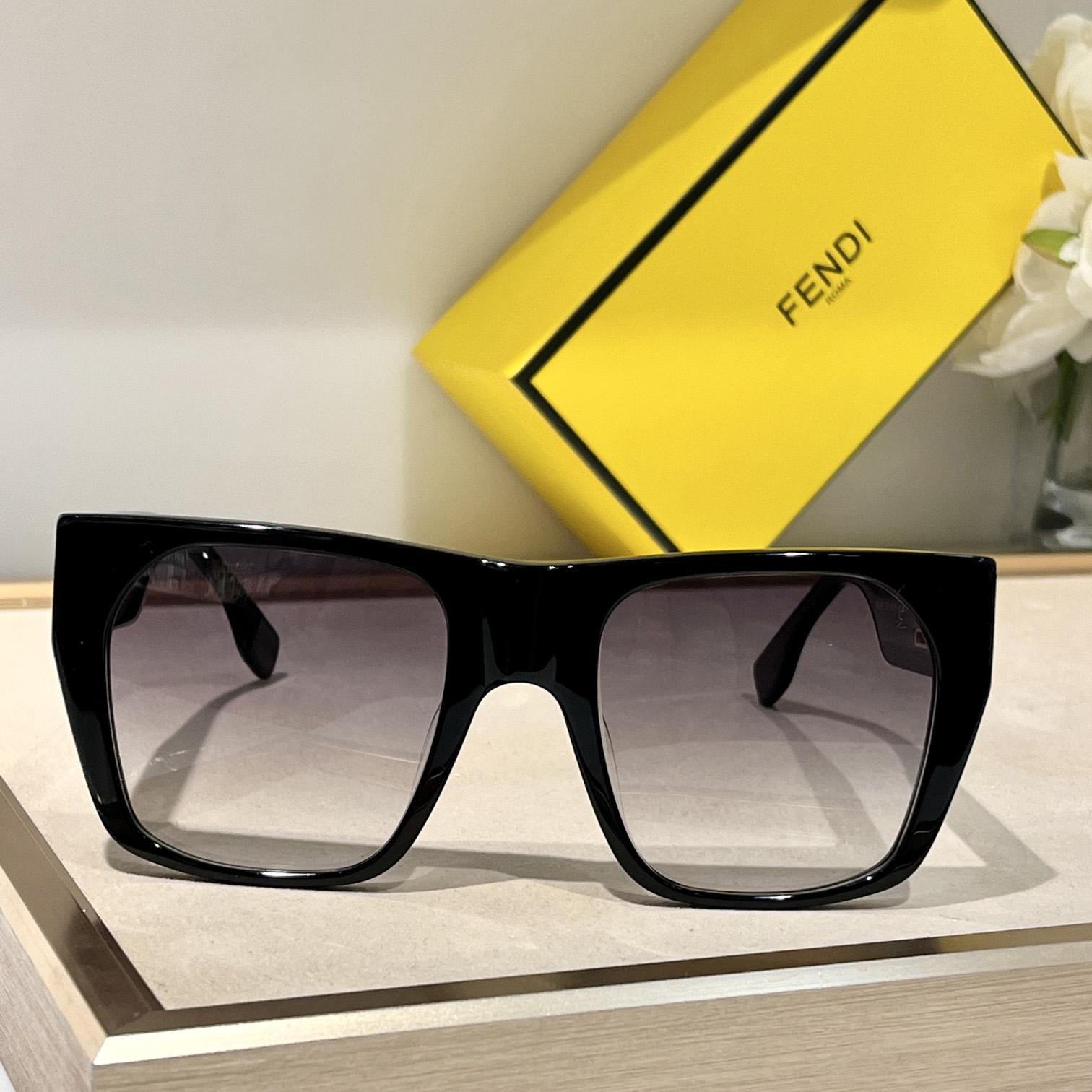 Fendi Baguette Black Acetate Sunglasses - PerfectKickZ