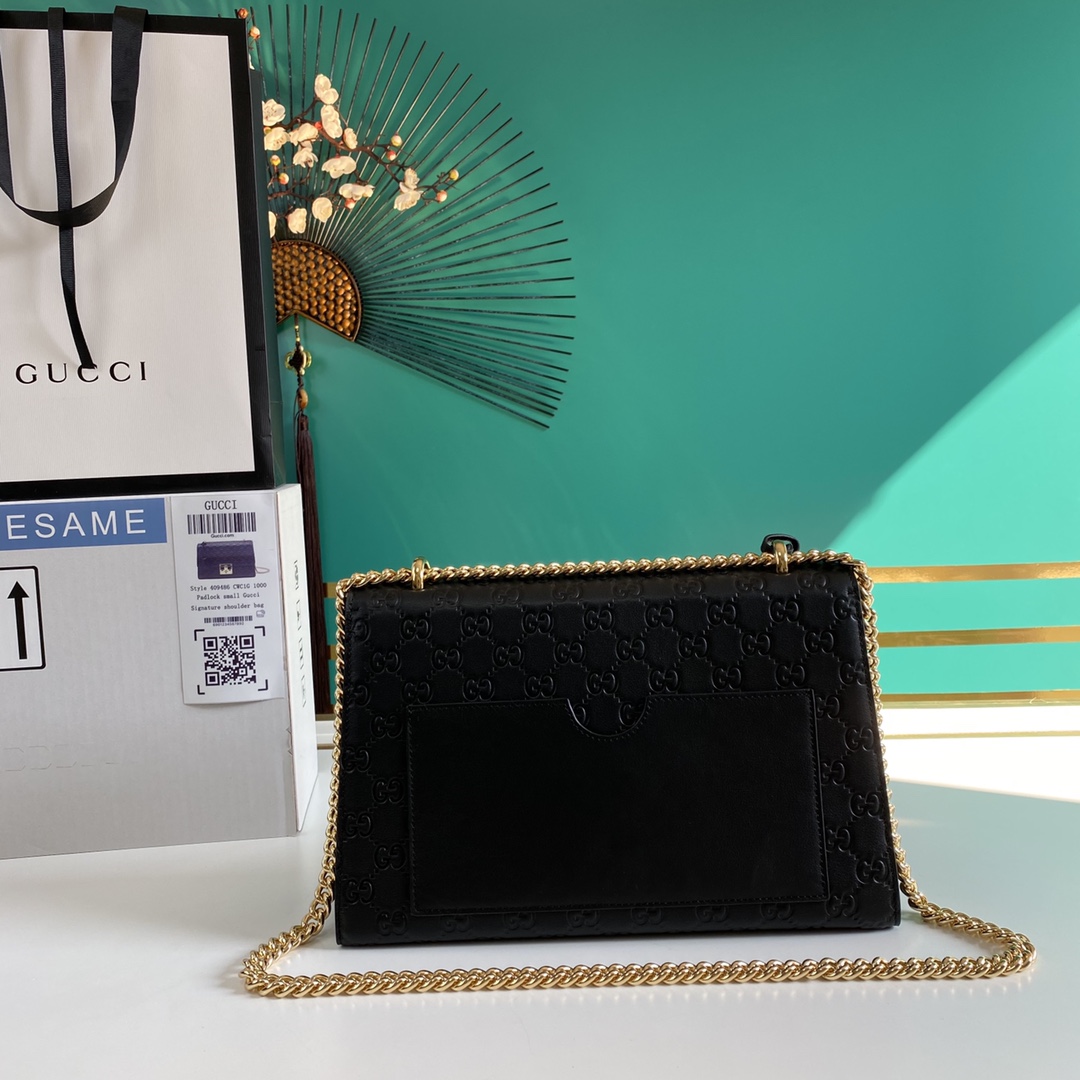 Gucci Padlock Shoulder Bag (30-19-10CM) - PerfectKickZ
