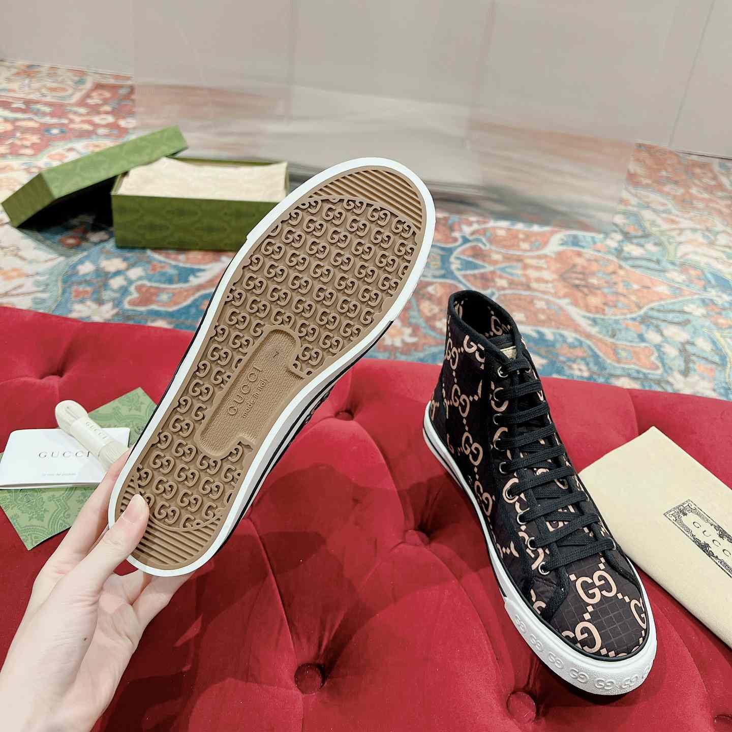 Gucci Tennis 1977 High-top Sneaker(upon uk size) - PerfectKickZ