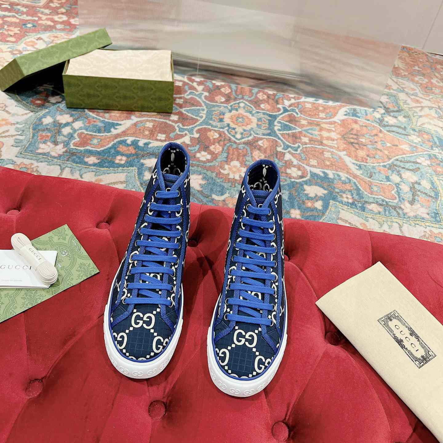 Gucci Tennis 1977 High-top Sneaker(upon uk size) - PerfectKickZ