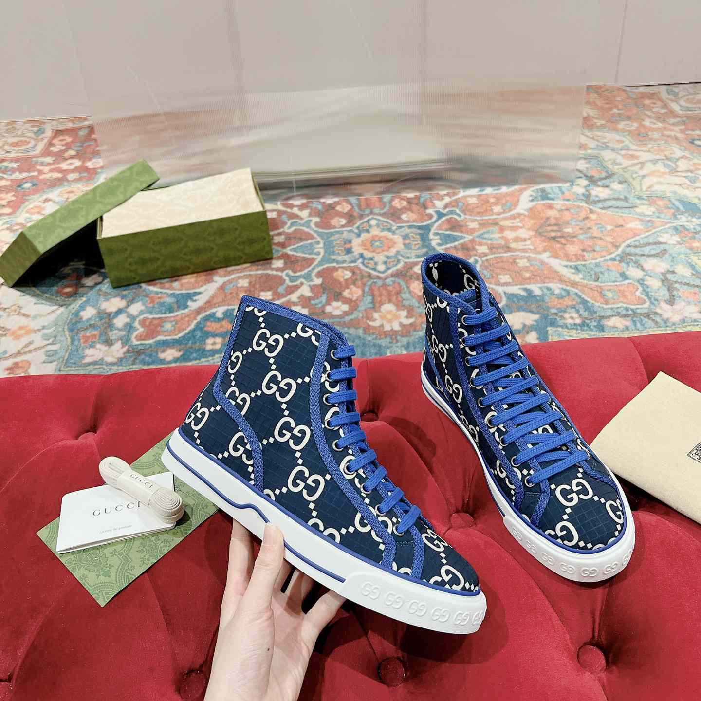 Gucci Tennis 1977 High-top Sneaker(upon uk size) - PerfectKickZ