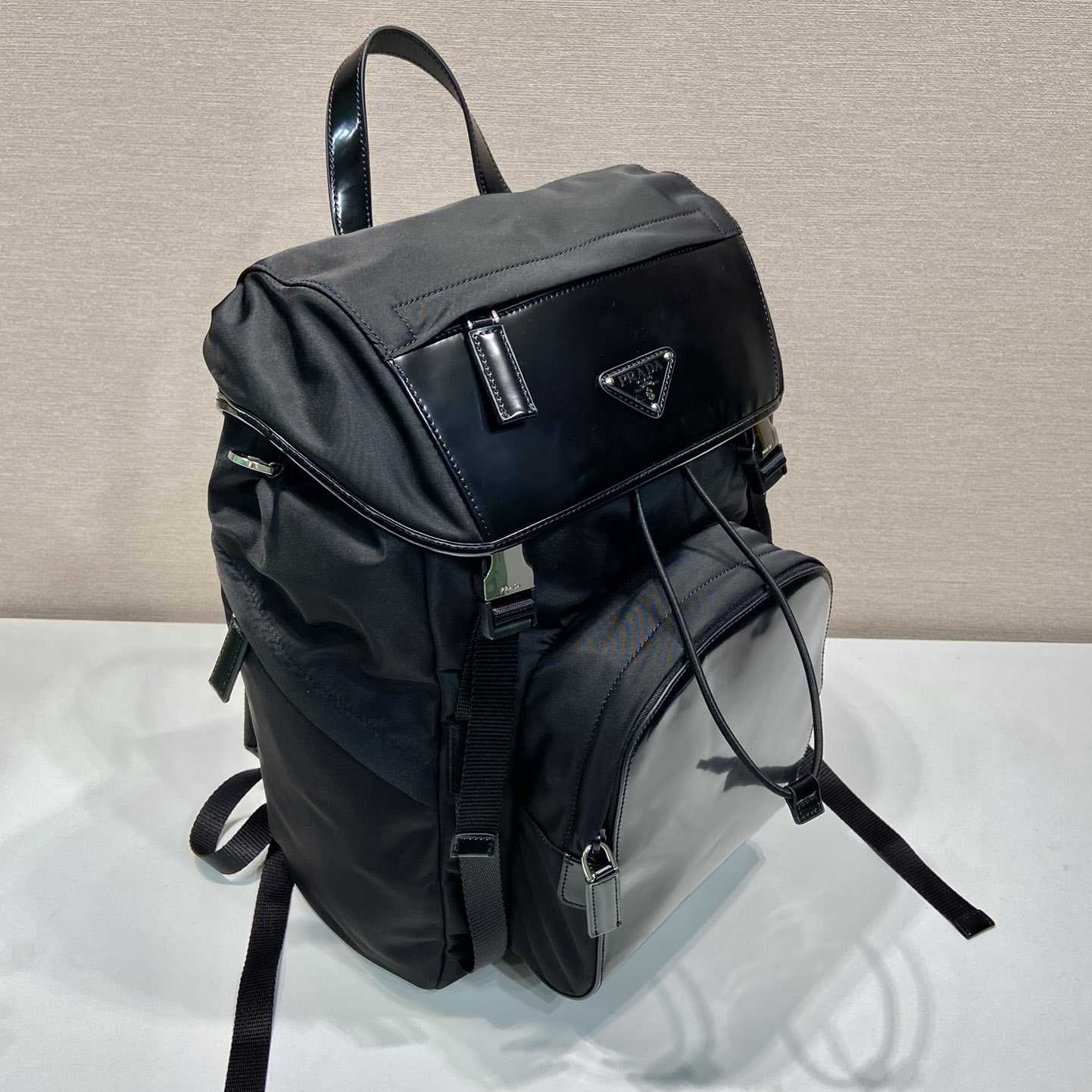 Prada Re-Nylon And Brushed Leather Backpack - 