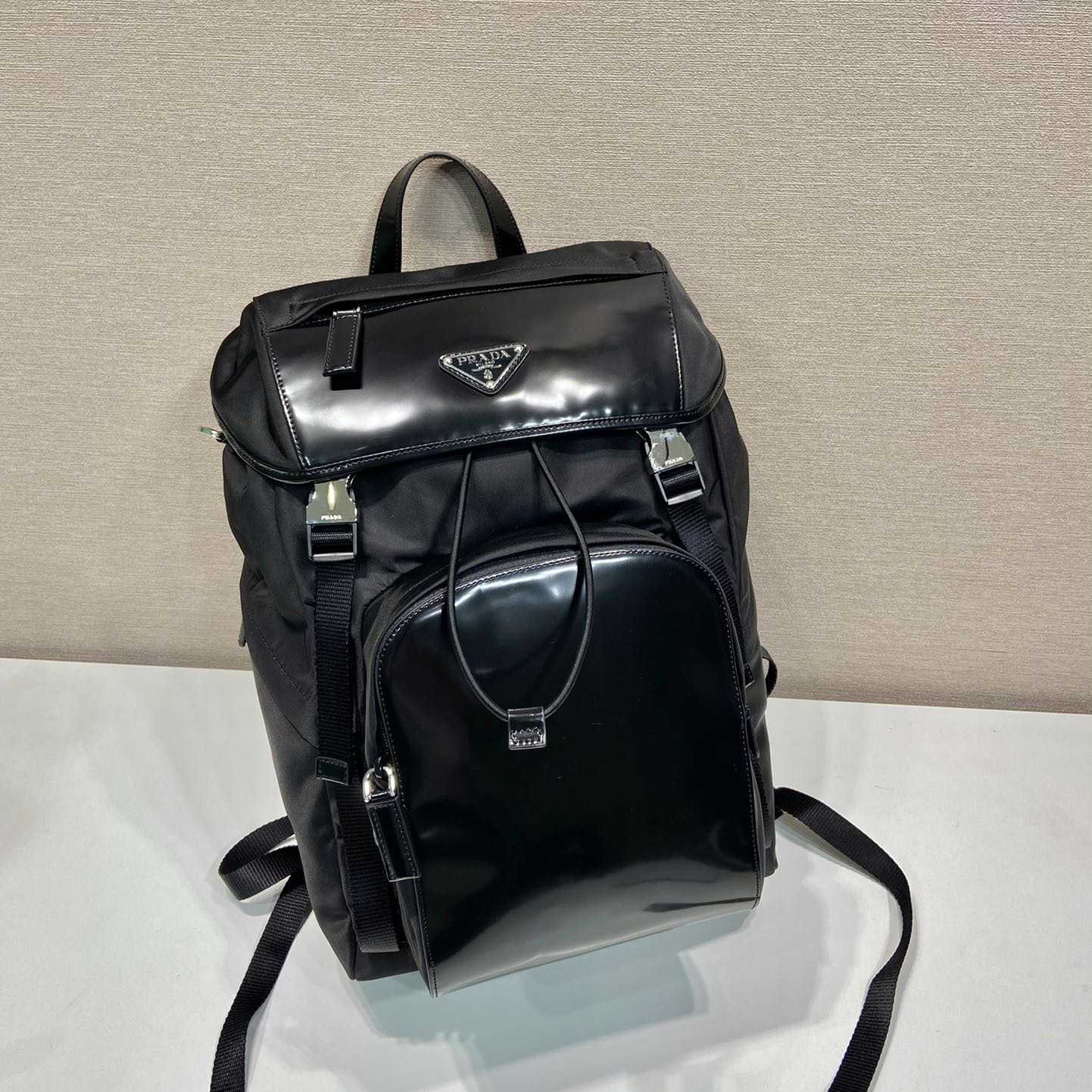 Prada Re-Nylon And Brushed Leather Backpack - 