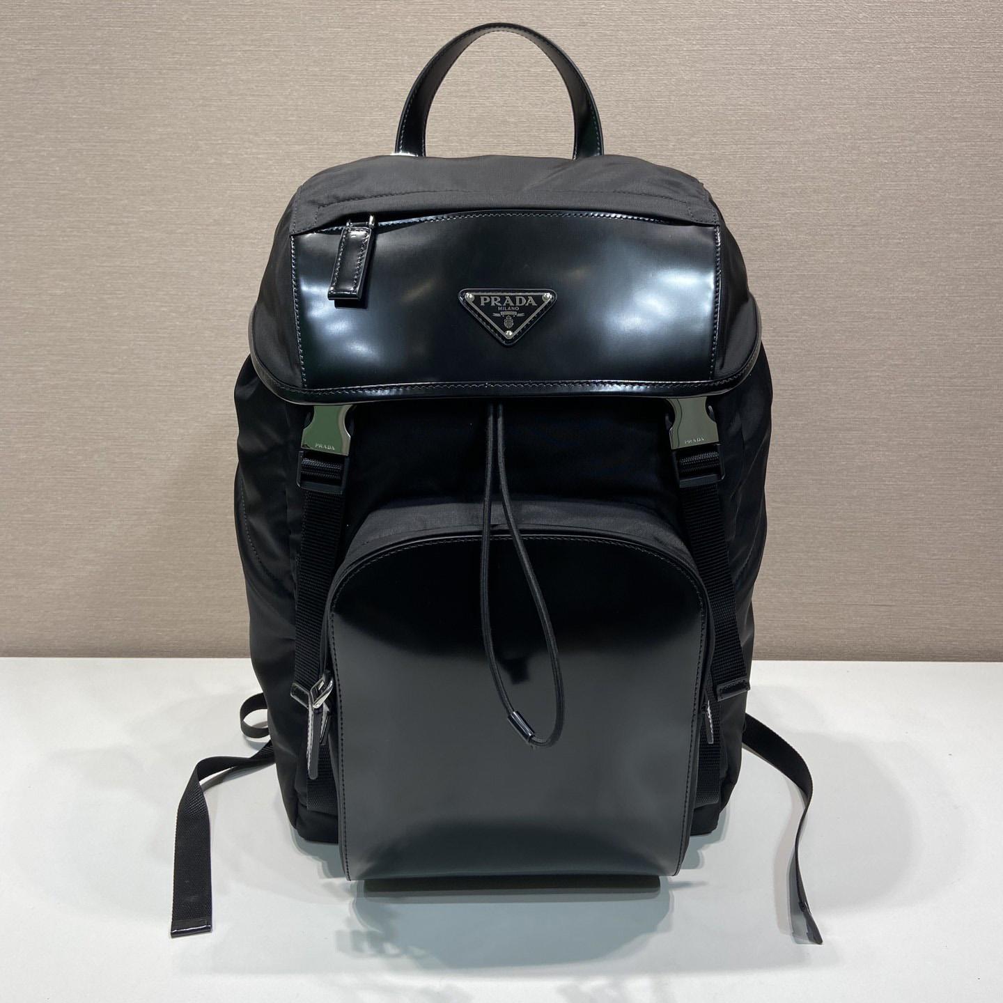 Prada Re-Nylon And Brushed Leather Backpack - PerfectKickZ