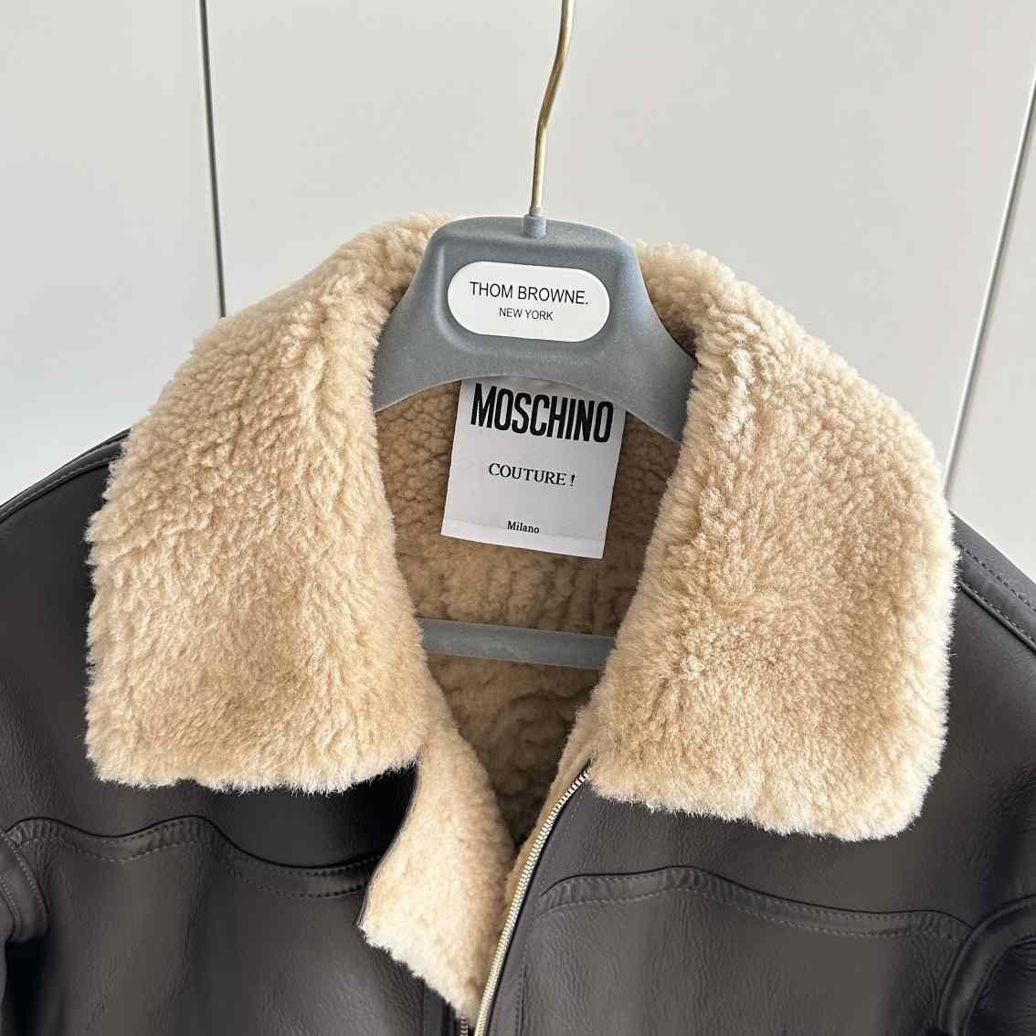 Moschino 'Hug Me' Leather Jacket - PerfectKickZ