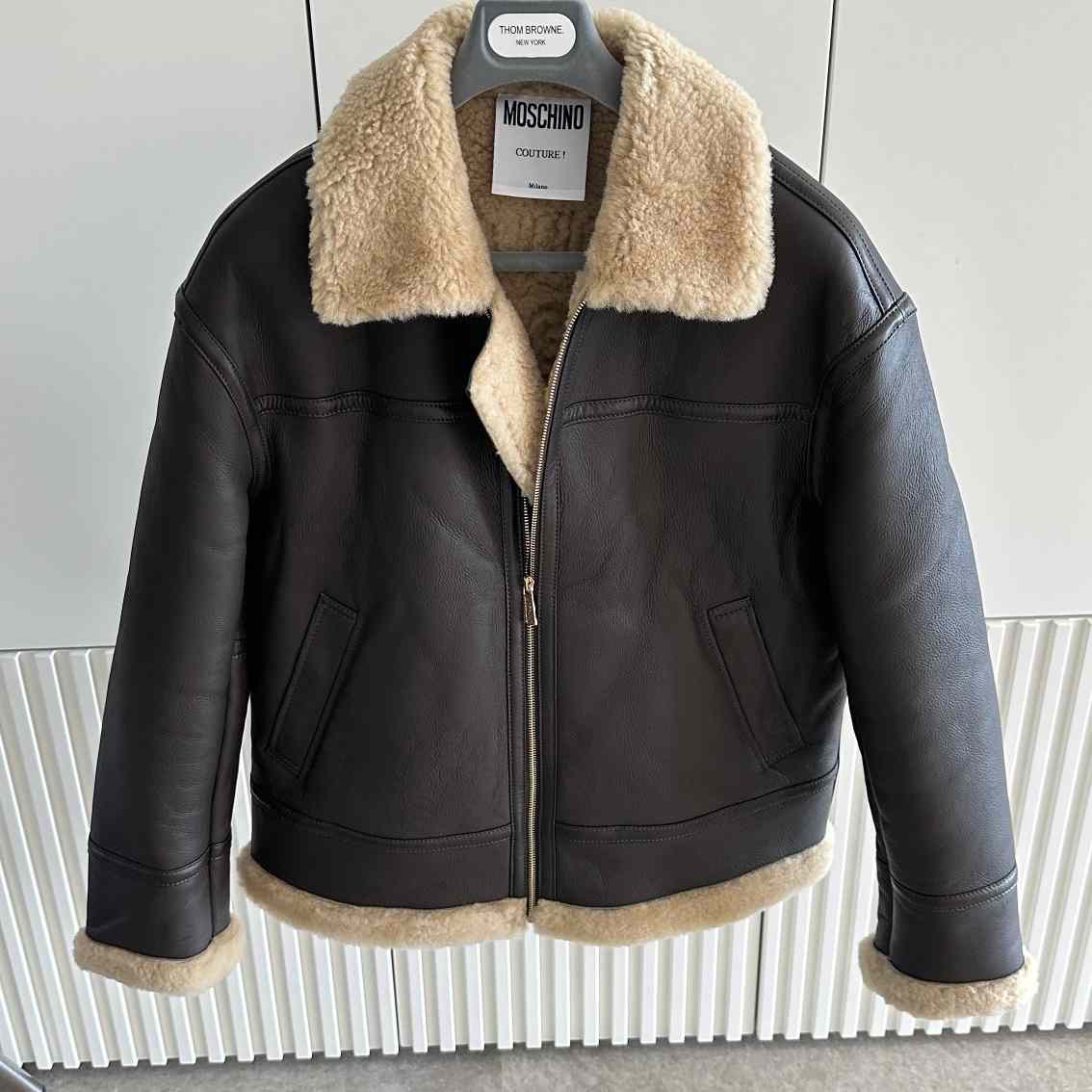 Moschino 'Hug Me' Leather Jacket - PerfectKickZ