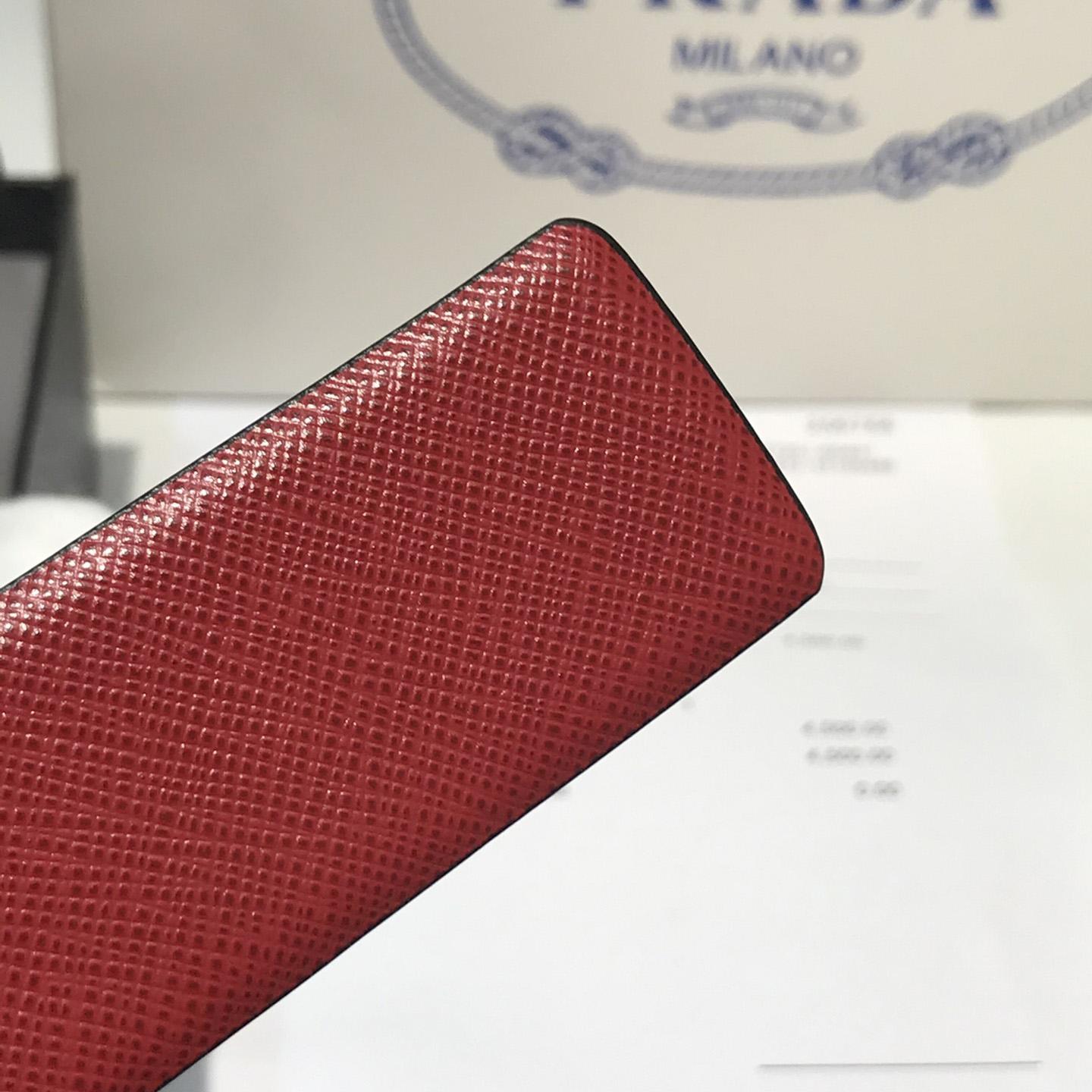 Prada Reversible Saffiano Leather Belt Strap - PerfectKickZ