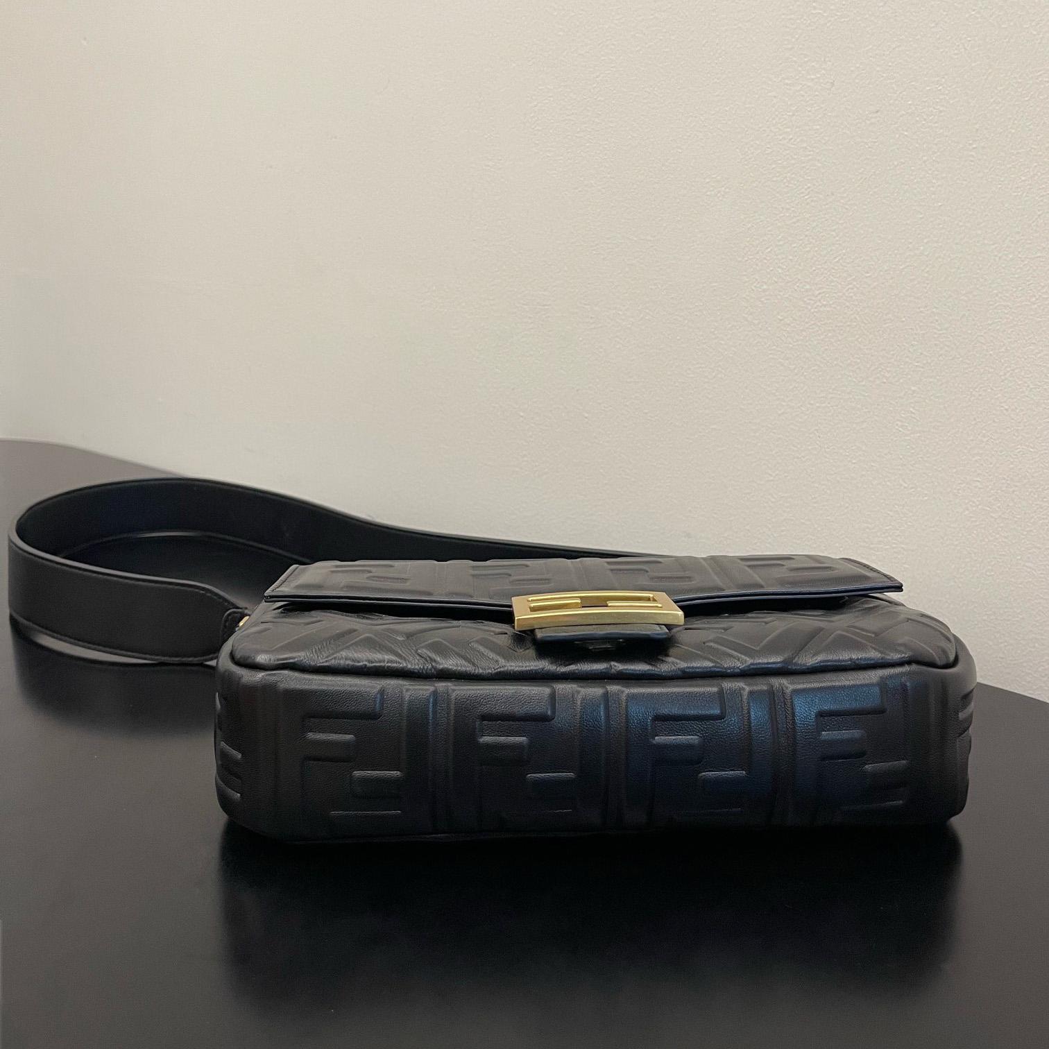 Fendi Baguette Black Leather Bag - PerfectKickZ