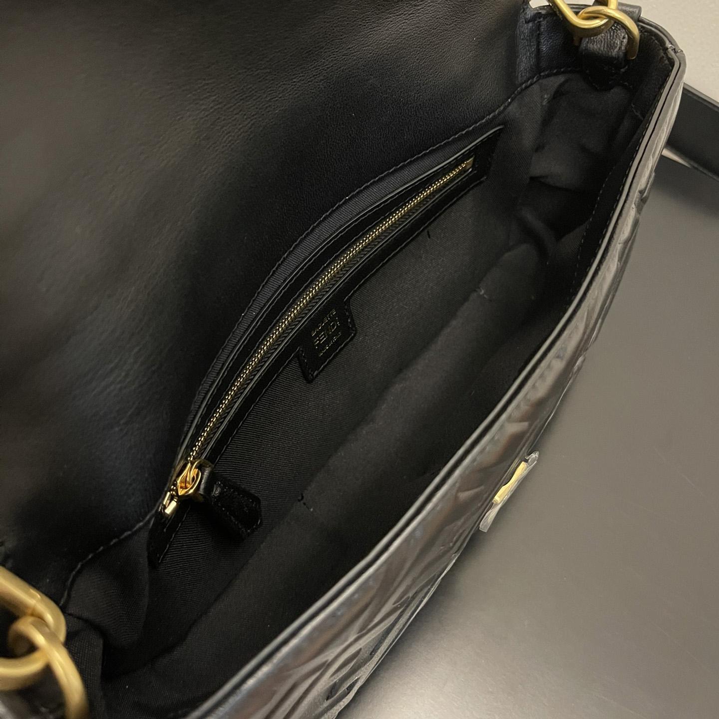Fendi Baguette Black Leather Bag - PerfectKickZ
