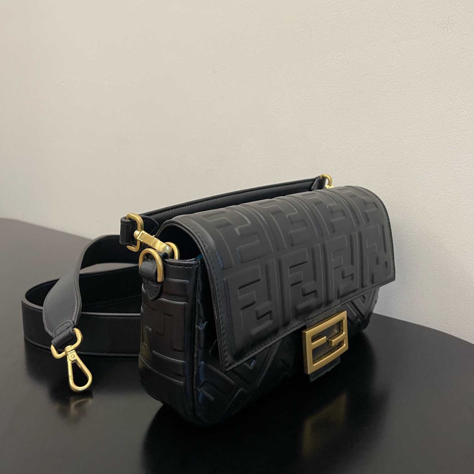 Fendi Baguette Black Leather Bag - PerfectKickZ