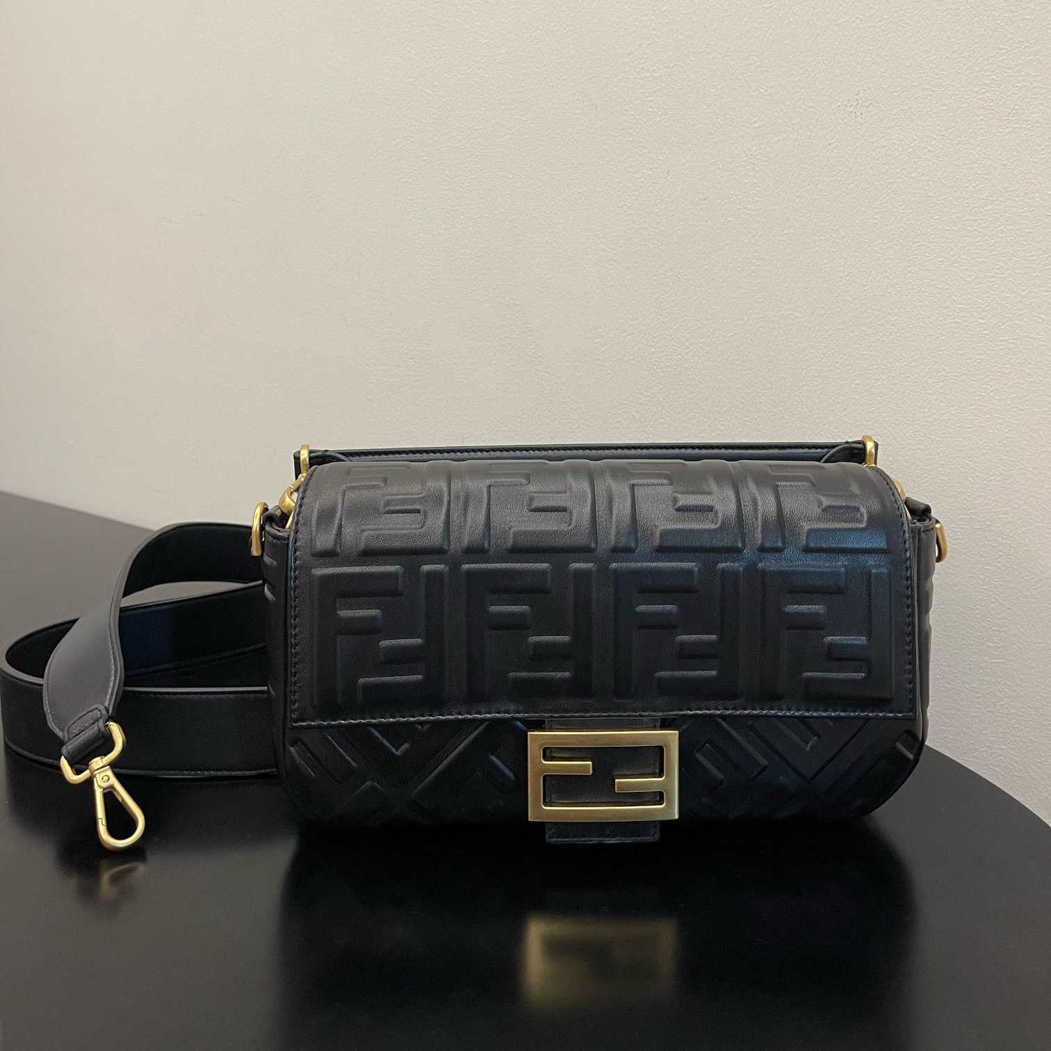 Fendi Baguette Black Leather Bag - PerfectKickZ