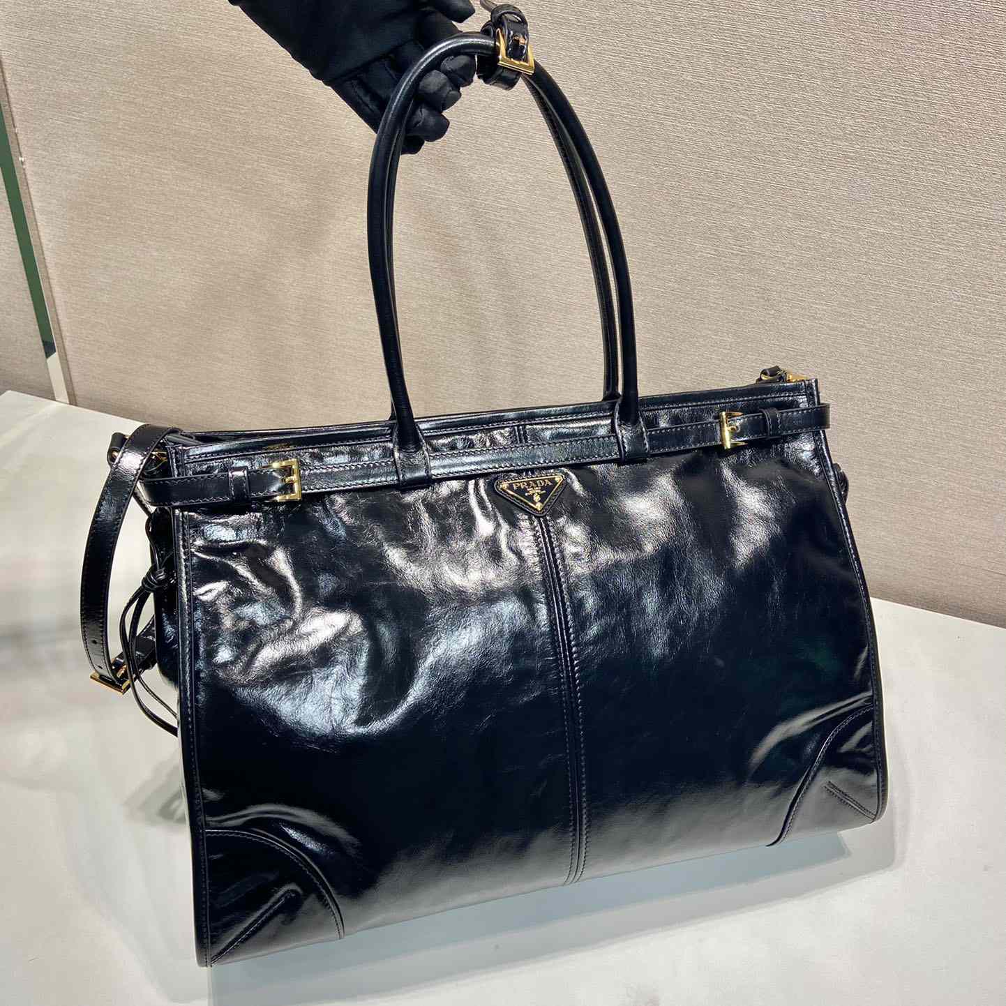 Prada Large Leather Handbag - PerfectKickZ