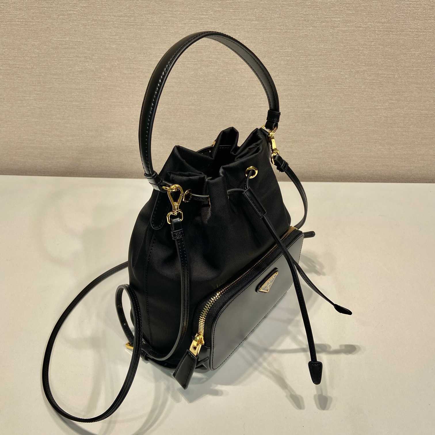 Prada Duet Re-Nylon And Brushed Bucket Bag - PerfectKickZ